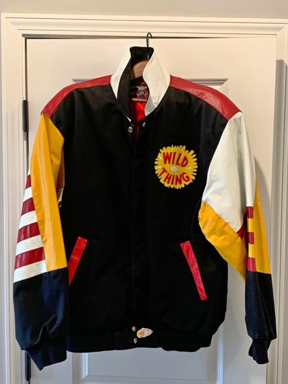 Vintage Jeff Hamilton Looney Tunes "Wild Thing" Cotton & Leather Jacket